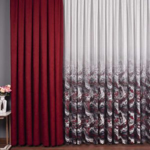 Pardes Tül Perde - Model Hayal Bordo