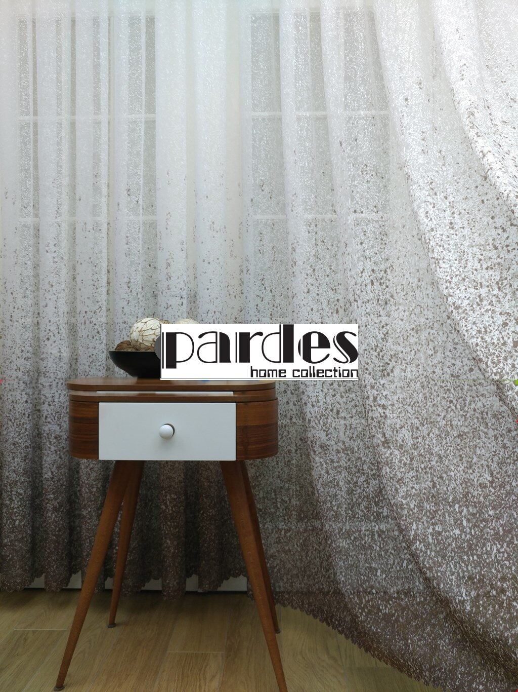 Pardes Tül Perde - MALAGA KAHVE - Görsel 2